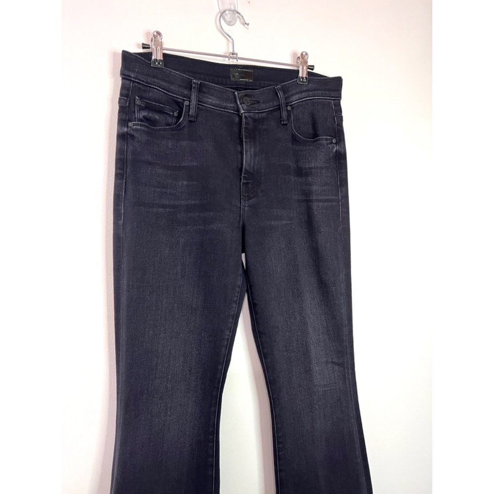 NEW MOTHER Black The Weekender in Deep End Wash Flare Size 29 - Picture 6 of 11